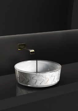 VENTO - Countertop round glass washbasin by Glass Design - view 3
